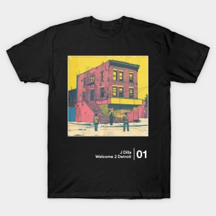 Welcome 2 Detroit - Minimalist Graphic Artwork Fan Design T-Shirt